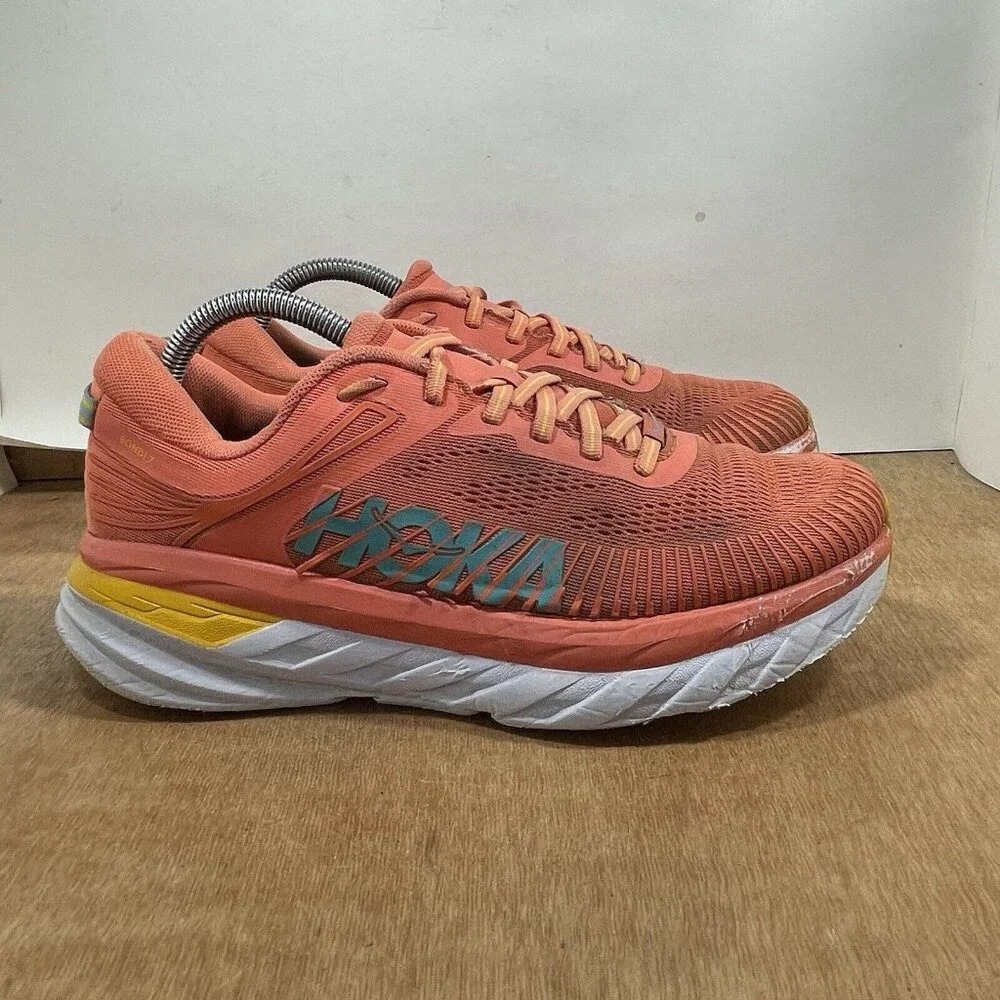 Hoka One One Bondi 7 Women’s Size 9 Road Running Shoes Orange